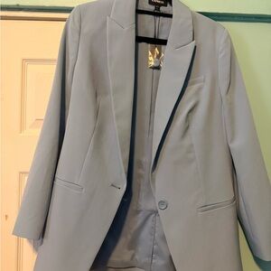 Express Sky Blue Suit Jacket